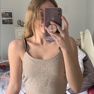 Sparkly crop tank